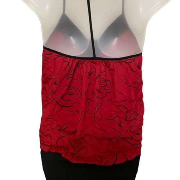 Silence and Noise 100% Silk Full-Zip Front Red Cami Size Small - Picture 3 of 4